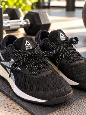 Reebok CrossFit Nano Women's Training Shoes Black & White Size 5